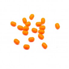 Бусина фидерная Namazu Soft Beads, PVC, овальная, d-3,7 мм, L-5,2 мм, цв. фц. оранж./N-SBF-05