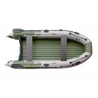 Лодка СКАТ 390 хаки/серый