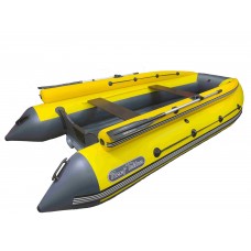 Лодка REEF-390 F НД ТРИТОН  стеклопластиковый интерцептор желтый/графит