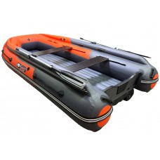 Лодка REEF-370 Fi нд ТРИТОН S MAX стеклопластиковый интерцептор Темно.серый/оранжевый