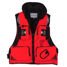 Спасательный жилет "SBART" F08 р. 2XL, накладные карманы, материал полиэстер, цвет: красный