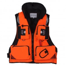 Спасательный жилет "SBART" F08 р. L, накладные карманы, материал полиэстер, цвет: оранжевый