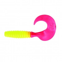 Твистер YAMAN PRO Spiral, р.4 inch, цвет #06 - Chartreuse red tail (уп.5 шт)/YP-S4-06
