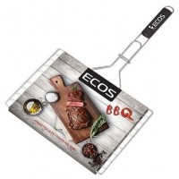 Решетка-гриль Ecos плоская 35*25*1,5см, дл. 60 см (3.8/2.5/1.5мм), хром.сталь/6/ арт.686720