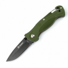 Нож складной "Ganzo" с зажимом и встроенным свистком,дл.клинка 75 мм,сталь 420С, цв. зелёный G611-GR