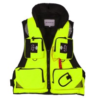 Спасательный жилет "SBART" F08 р. XL, накладные карманы, материал полиэстер, цвет: зеленый