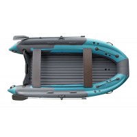 Лодка СКАТ 390 F интегрированный графит/бирюзовый