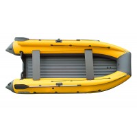 Лодка REEF-360 F НД ТРИТОН  стеклопластиковый интерцептор тем.серый/желтый