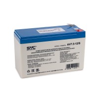Аккумуляторная батарея "SVC" AV7.5-12/S,Свинцово-кислотная 12В 7.5 Ач, Вес: 2,2 кг
