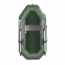 Лодка "Бриз - 190" с веслами / зеленый. Натяжное дно.Тонар