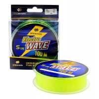 Леска "Shii Saido" Electro wave, L-100 м, d-0,203 мм, test-3,20 кг, желтая/100/SSE100-0,203
