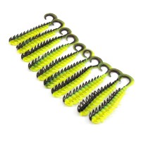 Твистер YAMAN PRO Ruff, р.3 inch, цвет #32 - Black Red Flake/Chartreuse (уп. 10 шт.)/YP-R3-32
