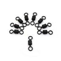 Вертлюг Namazu Pro ROLLING RIBBED SWIVEL, латунь, цв. Carbon, р. 1, test-60 кг /1000/