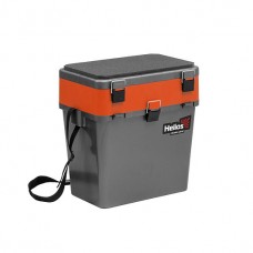 Ящик рыболовный "Helios" зимний серый/оранжевый (HS-IB-19-GO)Тонар