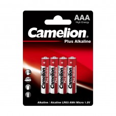 Батарейка, CAMELION, LR03-BP4, Plus Alkaline, AAA, 1.5V, 1150 mAh, 4 шт в блистере