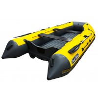 Лодка REEF-390 нд ТРИТОН стеклопластиковый интерцептор т.серый/желтый