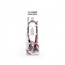 Поводок стальной NAMAZU Leader 1х7 Nylon Coated Black, d-0,45 мм, L-20 см, test- 23 кг/N-17LSB45-20L