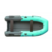 Лодка REEF-370 нд ТРИТОН S MAX стеклопластиковый интерцептор тем.серый/бирюзовый