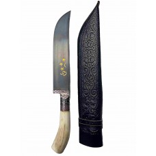 Нож "Самаркандский" национальный ручной работы,рукоятка из рога оленя