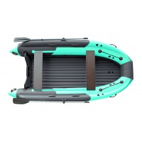 Лодка СКАТ 390 F интегрированный графит/св.бирюзовый