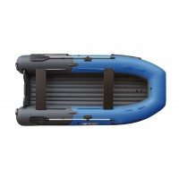 Лодка REEF-370 нд ТРИТОН S MAX стеклопластиковый интерцептор серый/голубой