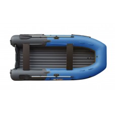 Лодка REEF-370 нд ТРИТОН S MAX стеклопластиковый интерцептор серый/голубой