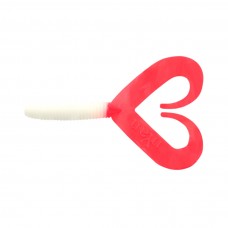 Твистер YAMAN PRO Loop-Two, р.4 inch, цвет  #05 - White with red tail (уп.5 шт)/YP-LT4-05