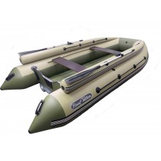 Лодка REEF-390 F НД ТРИТОН  стеклопластиковый интерцептер бежевый/зеленый