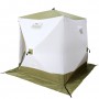 Палатка зимняя куб СЛЕДОПЫТ "Premium" 1,8х1,8 м, 3-х местная, 3 слоя, цв. белый/олива PF-TW-13