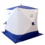 Палатка зимняя куб СЛЕДОПЫТ 2,1 х2,1 м, Oxford 210D PU 1000, 4-местная ,цв. бело-синий PF-TW-05