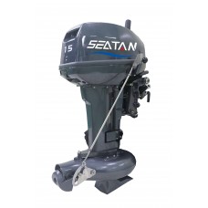 Двухтактный лодочный мотор SEATAN TP15BMS. 15 л.с,.водометная насадка, румпельная, нога S