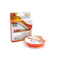 Шнур плетеный "Shii Saido" Sirobana 4X, L-150 м, d-0,083 мм, test-3,17 кг, orange/10/200/SBLS150-4X-