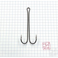 Крючок KOI "3 XL DOUBLE HOOK", размер 3/0 (INT), цвет BN, двойник /15/KH2421-3/0BN
