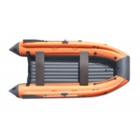 Лодка REEF-360 F НД ТРИТОН  стеклопластиковый интерцептор графит/оранжевый