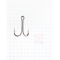 Крючок KOI "SHORT DOUBLE HOOK", размер 1 (INT), цвет BN, двойник/KH2311-1BN