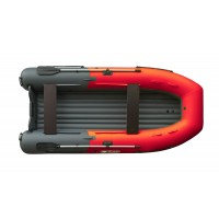 Лодка REEF-370 нд ТРИТОН S MAX стеклопластиковый интерцепторт темно-серый/красный