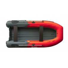 Лодка REEF-370 нд ТРИТОН S MAX стеклопластиковый интерцепторт темно-серый/красный