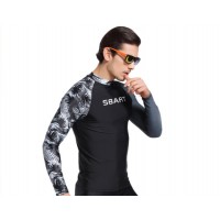 Плавательный мужской костюм "SBART" PK7078, р. L, цвет: черный-мультиколор