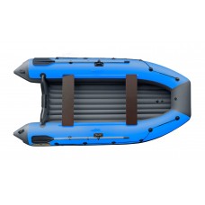 Лодка REEF-390 нд ТРИТОН стеклопластиковый интерцептор т.серый/голубой