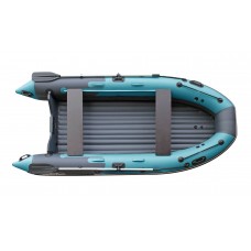 Лодка СКАТ 390 т.серый/бирюзовый