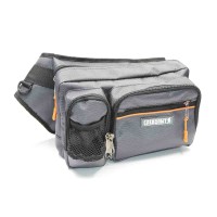 Сумка рыболовная "СЛЕДОПЫТ" Fishing Hip Bag, 28х21х17 см, цв. серый/6/ арт.PF-BM-02