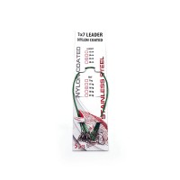 Поводок стальной NAMAZU Leader 1х7 Nylon Coated Green, d-0,24 мм, L-15 см, test- 7 кг/N-17LSG24-15L